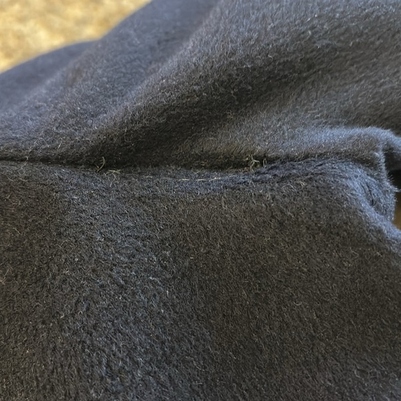 Cashmere & Wool Women’s Navy Classic Long Overcoat Size 12 - Picture 10 of 16